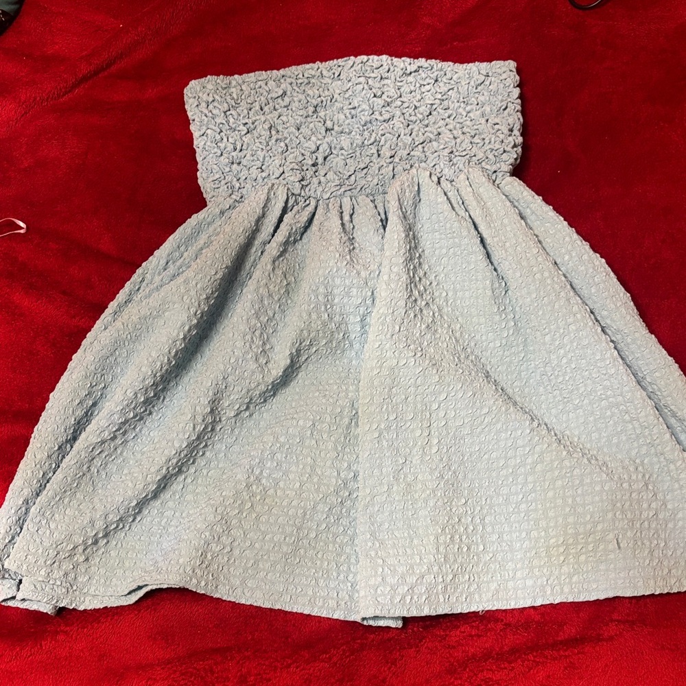 American Eagle Outfitters Blue Textured Dress